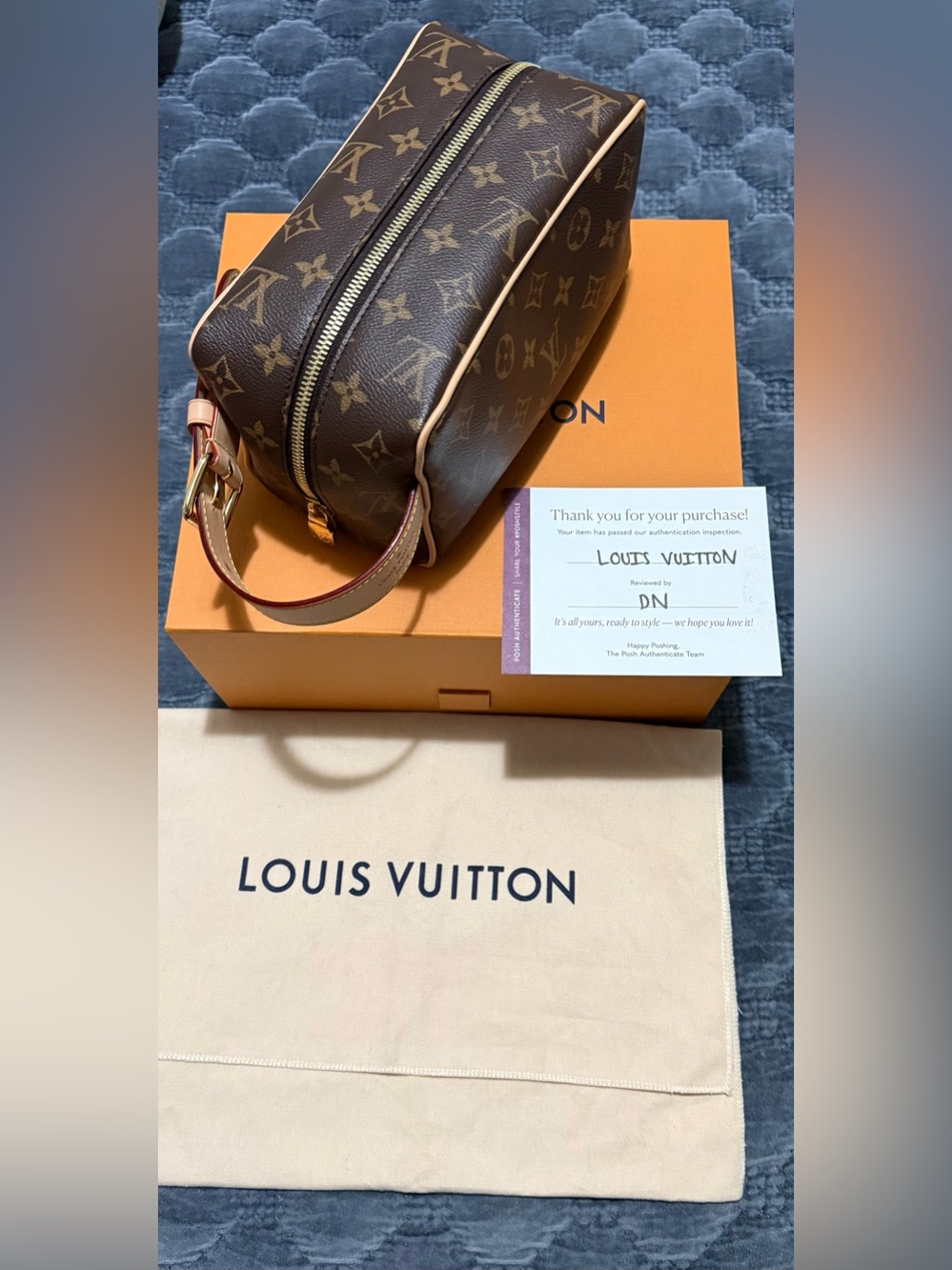 NWT | Louis Vuitton Classic Monogram Locker Dopp Kit